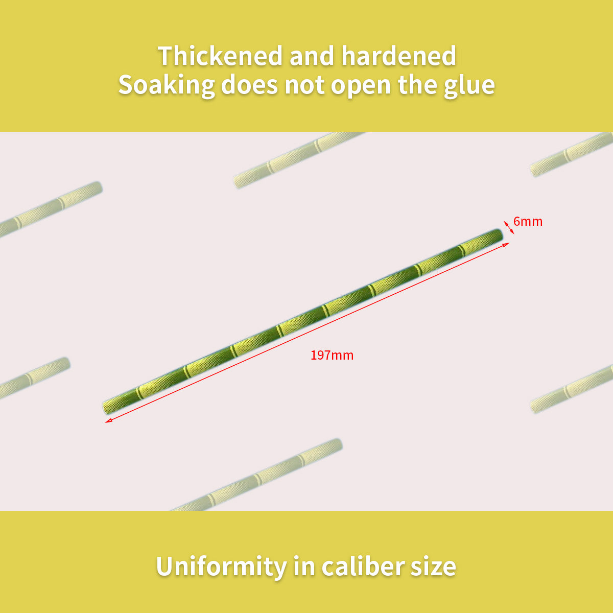 Restaurant Supply Straws With Yellow Bamboo Straws Wholesale Thin Straws Bulk 100 Pieces
