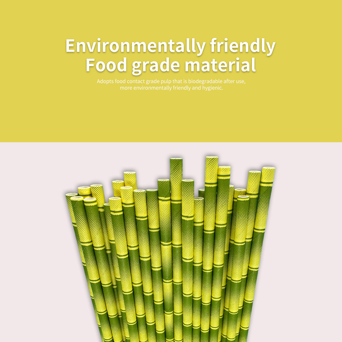 Restaurant Supply Straws With Yellow Bamboo Straws Wholesale Thin Straws Bulk 100 Pieces