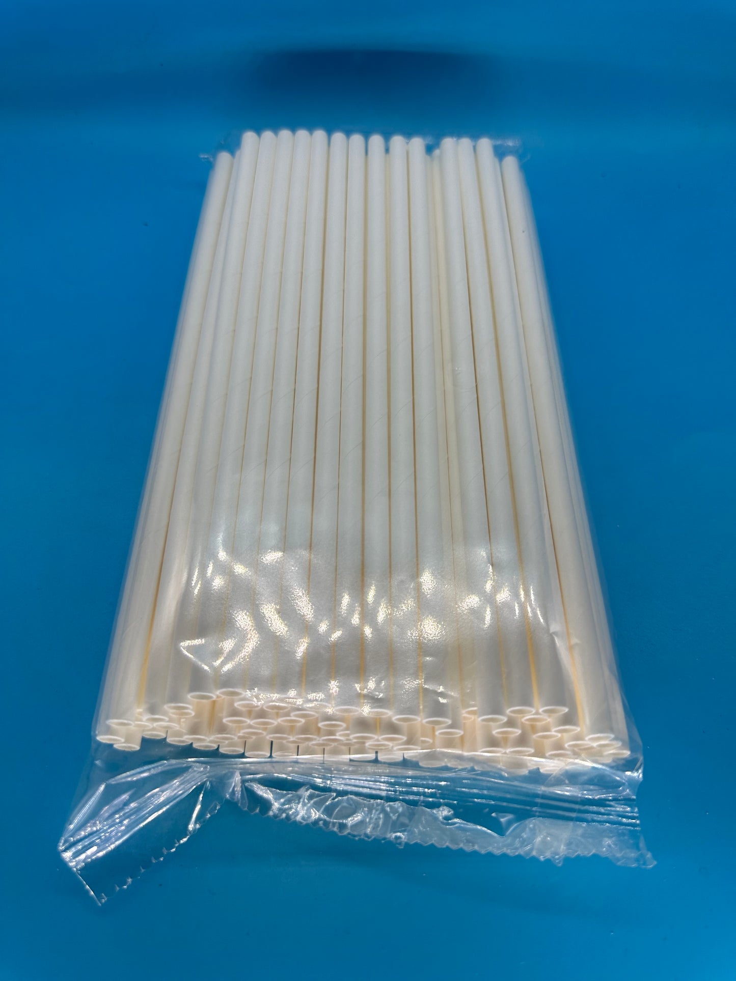 6*197mm Green Bull Straw - Eco-Friendly Paper Straw Set a Pack of 100 White