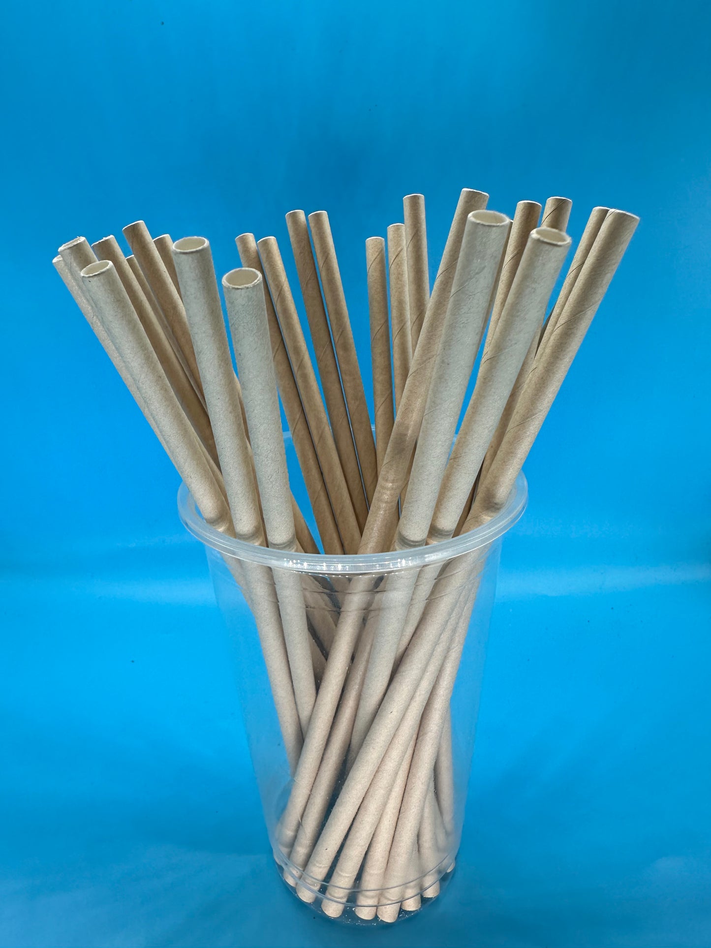6*197mm Green Bull Straw - Natural Harmony: Eco-Friendly Kraft Paper Straw Set a 100 Straws