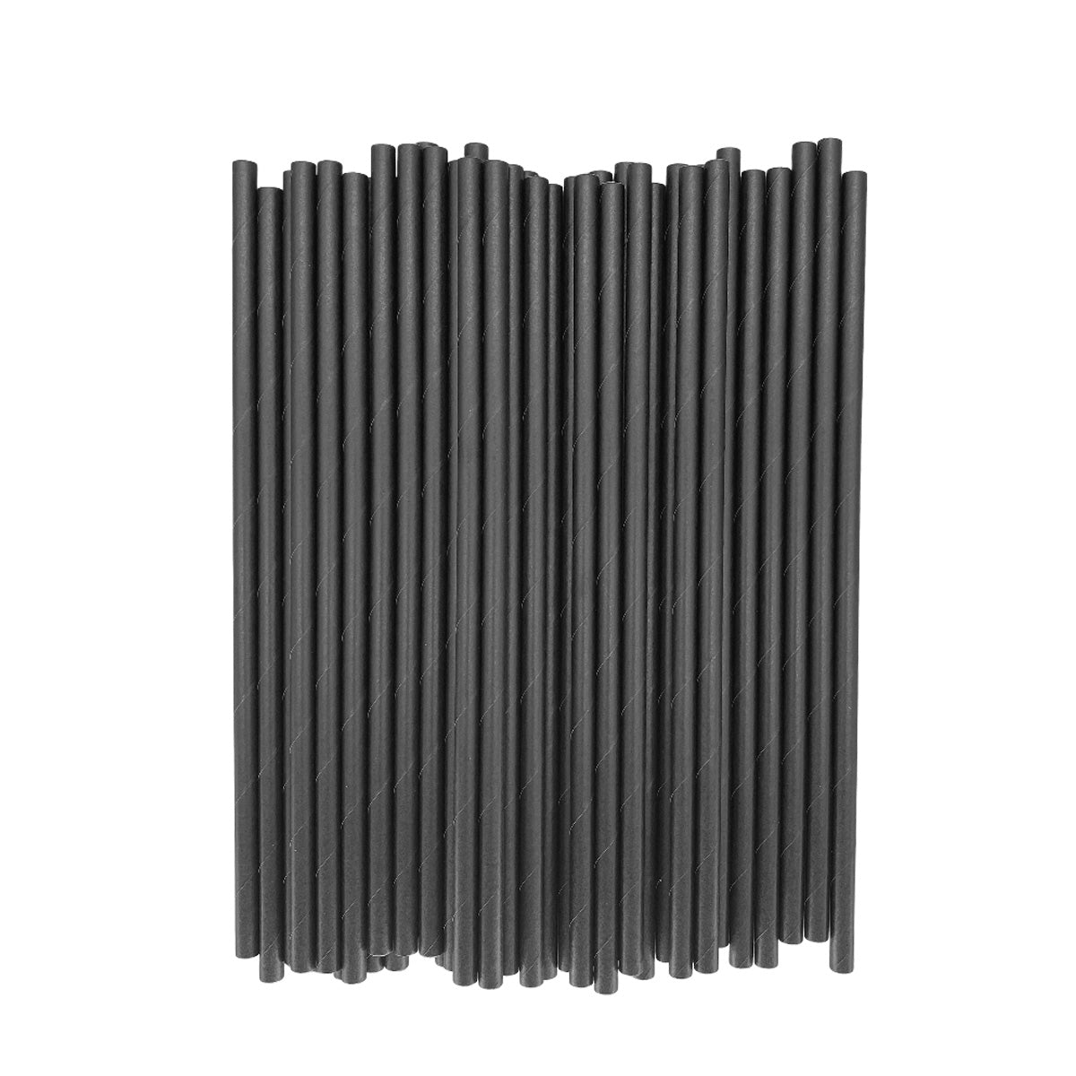 6*197mm Green Bull Straw - Eco-Chic Elegance: 100-Pack of Black Paper Straws for Stylish and Sustainable Sipping